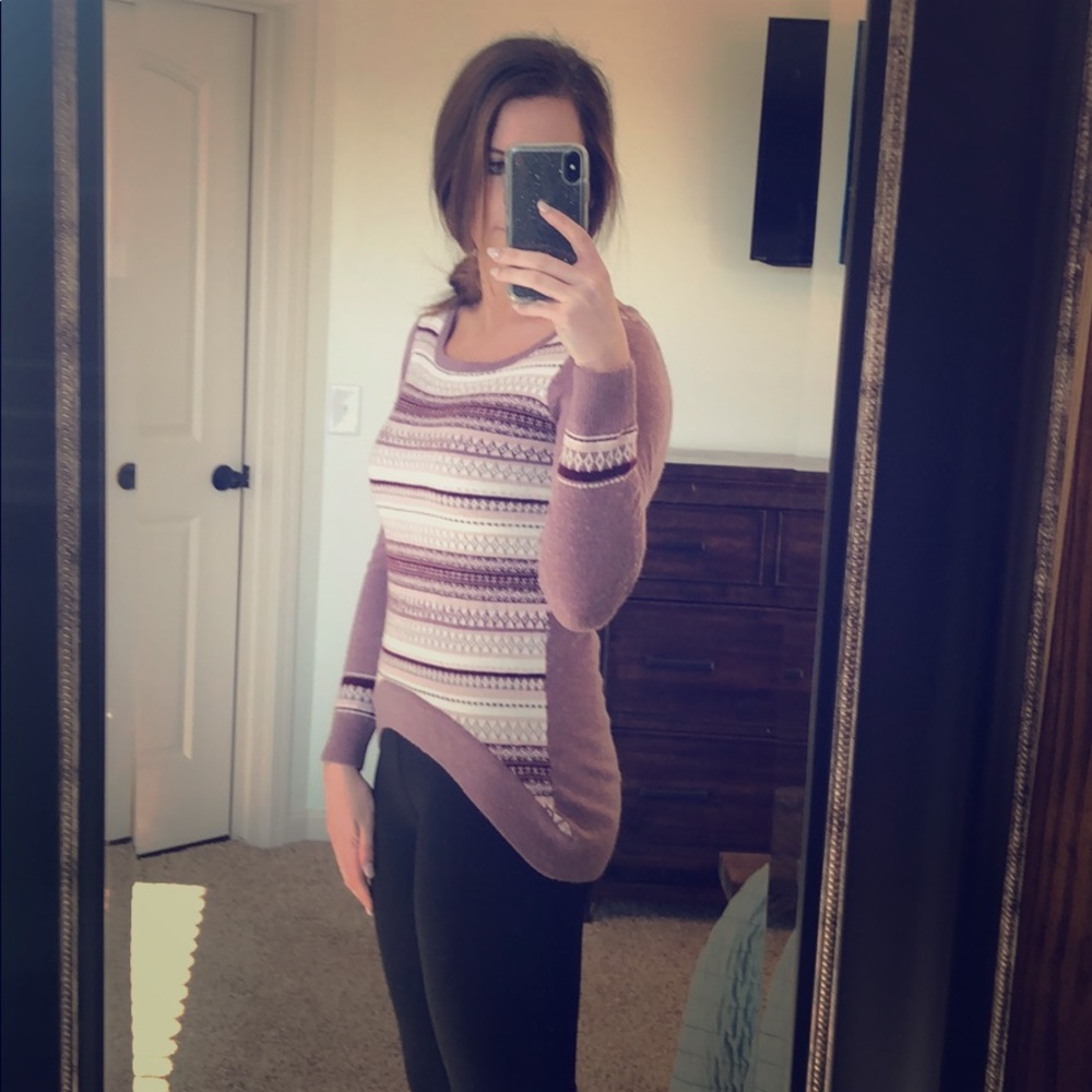 High-low sweater